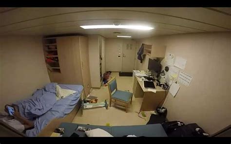 Inside A Crew Cabin In Cargo Ship Swaying During Rough Seas Boing Boing