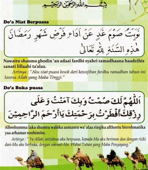 Dan inilah versi yang terakhir. Bacaan Doa Niat Puasa & Buka Puasa Ramadhan ~ Hidup Sehat