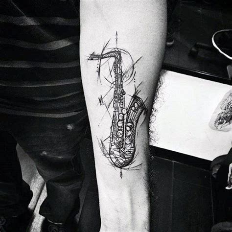 50 Saxophone Tattoo Designs For Men Jazz Inspired Ink Ideas