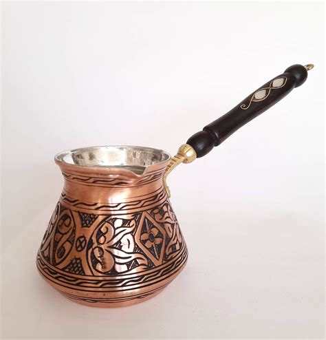 Large Size Turkish Arabic Coffee Pot Engraved Copper Coffee Etsy