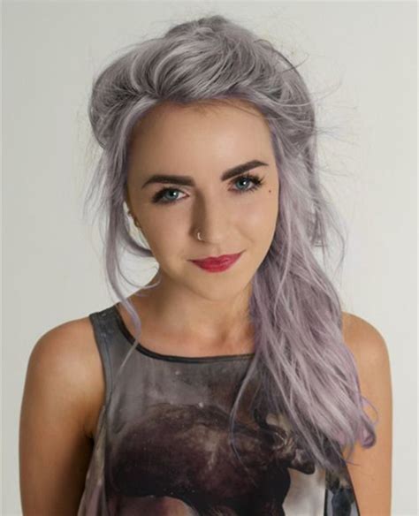 Lavender highlights on dark brown hair creates a lavender balayage. 30 Lavender Hair and Purple Hair Styles