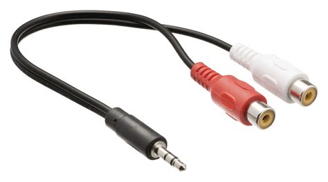 Cable De Audio Estéreo 35 Mm Macho 2x Rca Hembra 05 M Negro Valueline Vlap22250b05 Djmania
