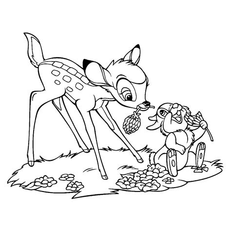 Leuk voor kids Bambi en Stampertje eten klaver