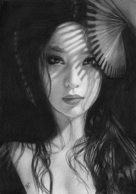 Geisha Drawing By Nat Morley Fine Art America
