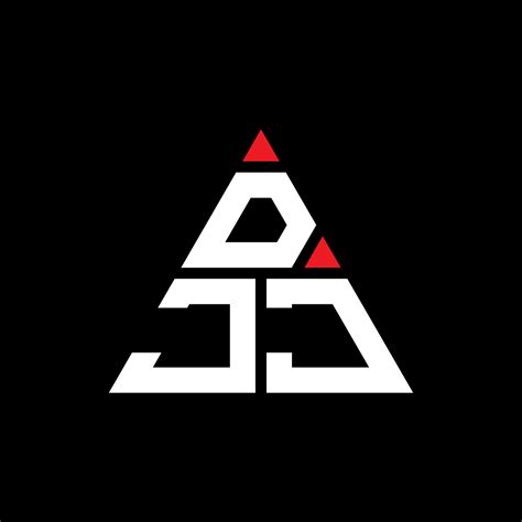 Diseño De Logotipo De Letra Triangular Djj Con Forma De Triángulo