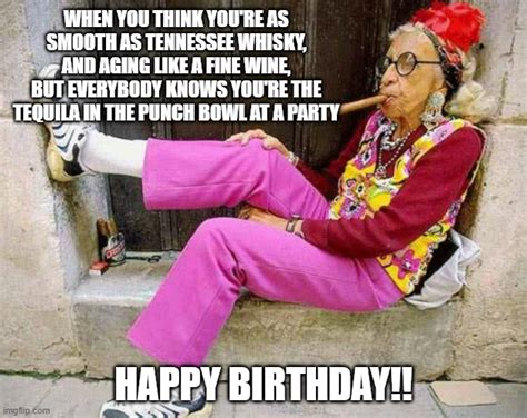 Old Woman Birthday Meme