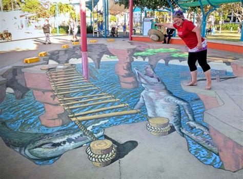 3d Sidewalk Chalk Art Hole Dreaming Arcadia