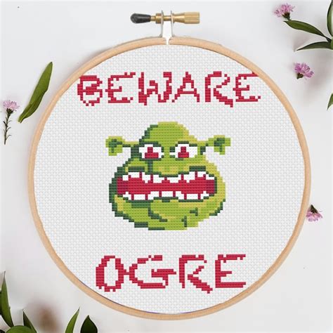 Beware Ogre Sign Svg Etsy