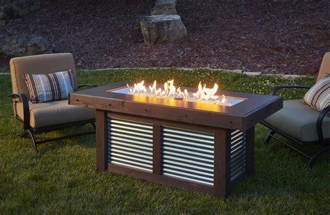 Denali Brew Linear Gas Fire Pit Table By Outdoor Greatroom