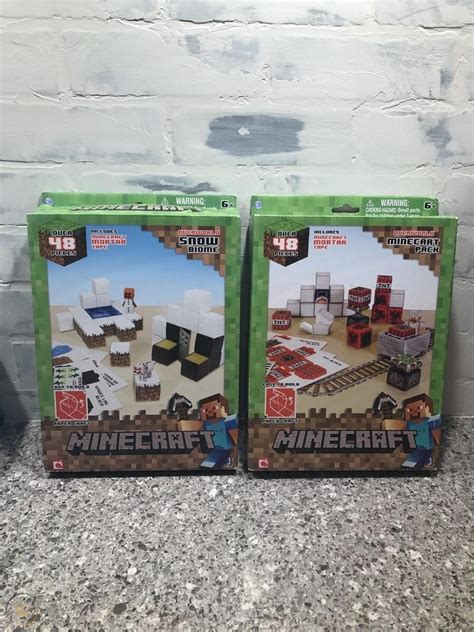 Minecraft Papercraft Overworld Snow Biome Pack And Minecart Pack Both
