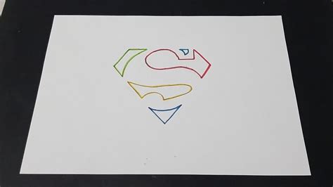 How To Draw Superman Logo Easy Drawing Youtube