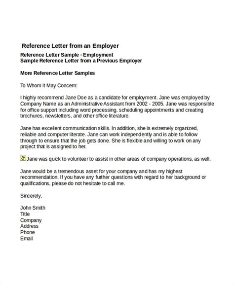 Reference Letter For Employee 8 Examples Format Sample Examples