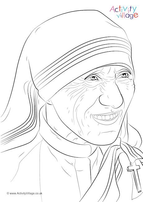Mother Teresa Coloring Page