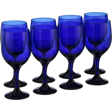 LibbeyÃ Â® Cobalt Blue Goblets 8 Pc Box