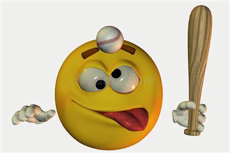 Smiley Hit With Baseball Stock Illustration Illustration Of Baseball