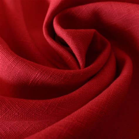 Red 100 Linen Fabric — Tissus En Ligne