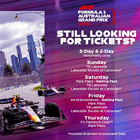 Formula 1 Singapore Grand Prix 2024 3 Day Pass Tickets Marina Bay