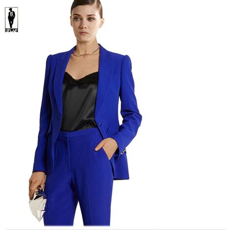 Ur 71 Custom Royal Blue Bussiness Formal Elegant Women Suit Set Blazers