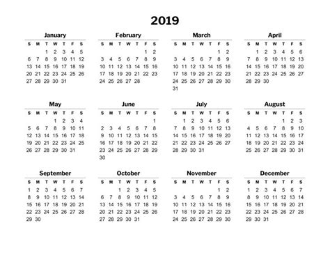 Standard Yearly Printable Calendar Calendarsquick Calendar
