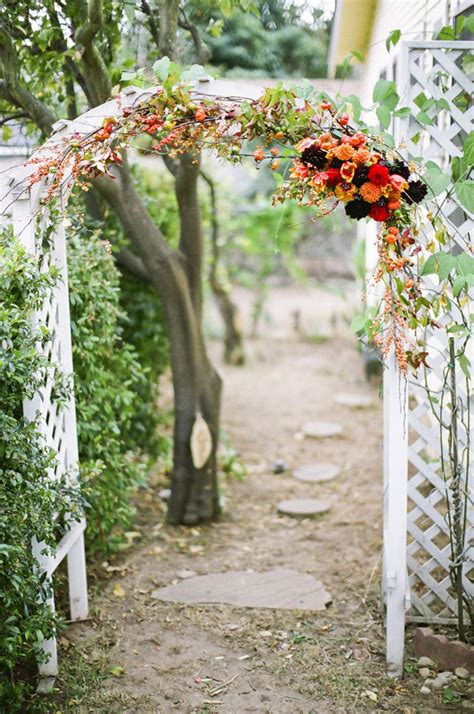 Play equipment, trails, parking, restrooms Fall perfect wedding ceremony arch