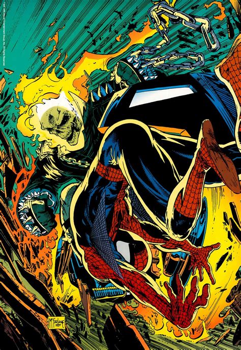 Spider Man Vs Ghost Rider By Todd Mcfarlane Comic Book Artists Comic