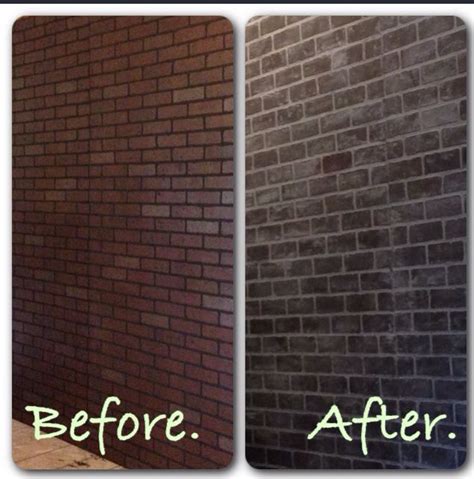 Faux Brick Wall Brick Paneling From Lowes Covered With White Chalk