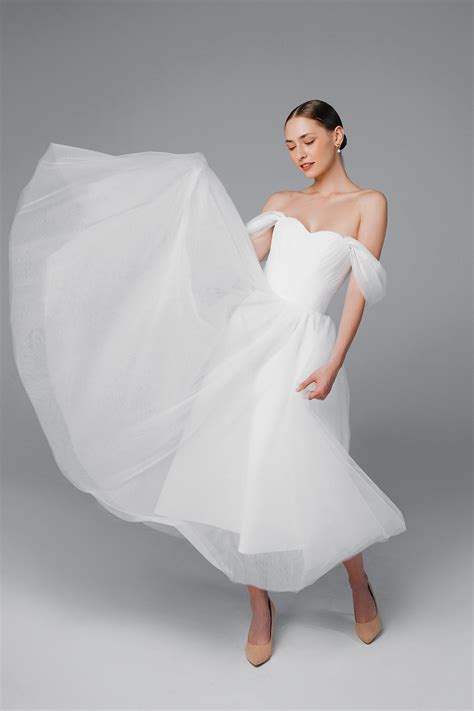 Buy Simple White Wedding Dress In Stock