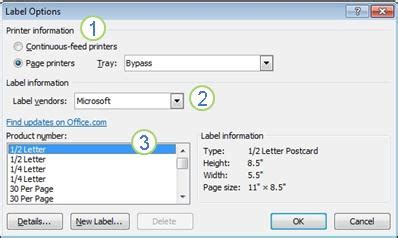 To print a single label, click single label. Create and print labels - Word