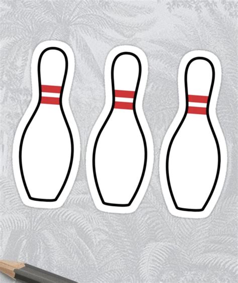 Bowling Pins Sticker By Mhea Bowling Pins Print Stickers Stickers