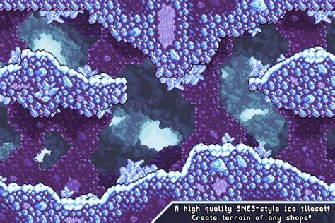 Super Pixel Ice Cavern Tileset 2d Environments Unity Asset Store In