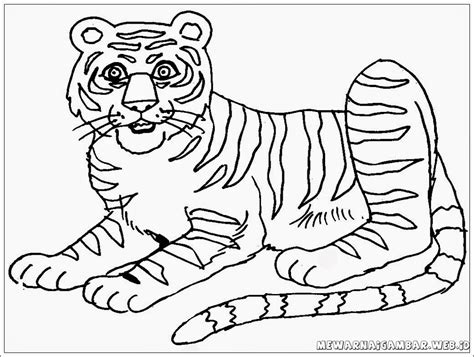 Gambar Harimau Untuk Diwarnai