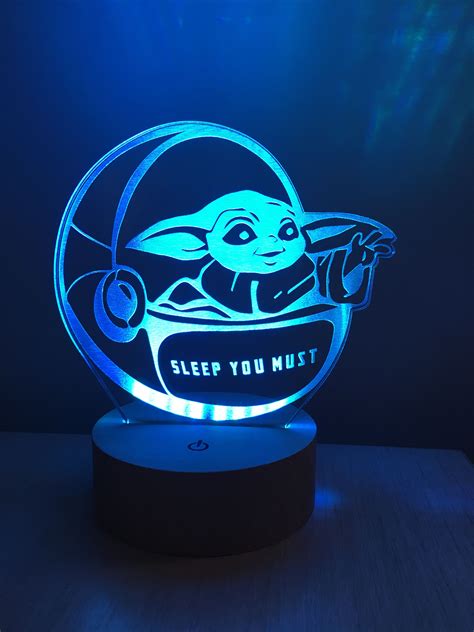 Baby Yoda Night Lamp Star Wars Baby Yoda T Yoda Shade Etsy In 2020