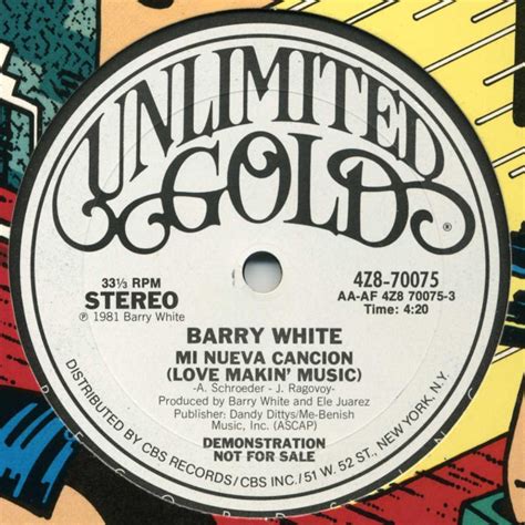 Barry White Mi Nueva Cancion Love Makin Music Ella Es Todo Para