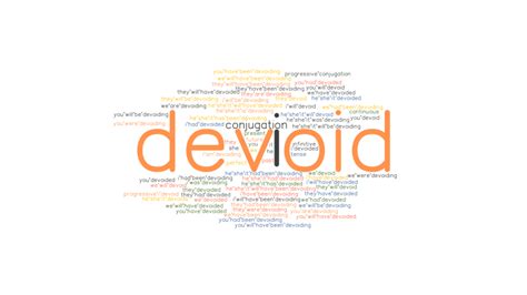 Devoid Past Tense Verb Forms Conjugate Devoid