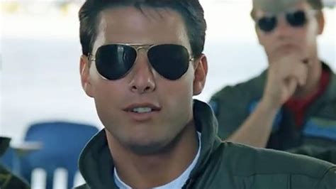 Gold Framed Aviator Sunglasses Worn By Maverick Tom Cruise In Top Gun
