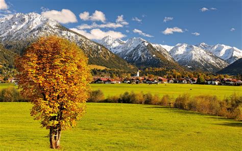 Download Wallpapers Allgaeu 4k Autumn Mountains Europe Germany For