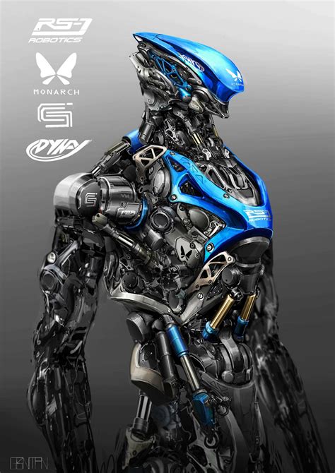 Artstation Blue Robot Gebonman 5 Robot Concept Art Weapon Concept