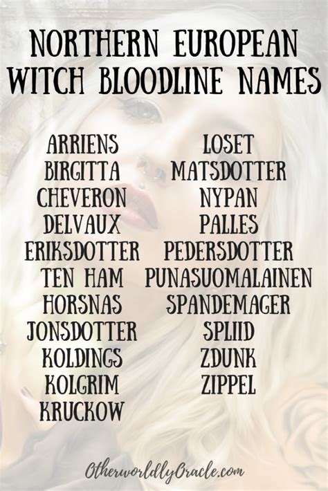 Ancestral Witchcraft Witch Bloodline Names From Salem