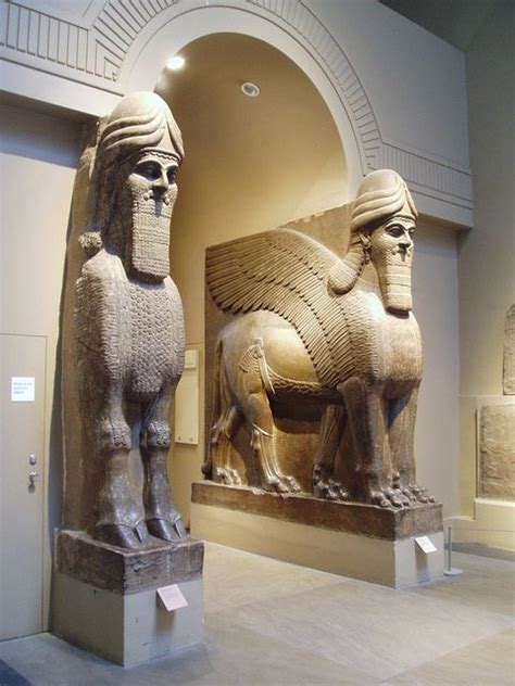 Palace Gate Of Nimrud Winged Human Headed Bulls The Powerful Guardians