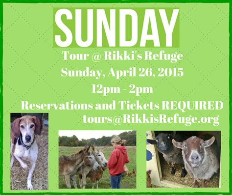 Sunday Tour April 26 2015 Rikkis Refuge Animal Sanctuary