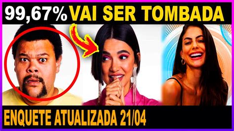 A enquete bbb 2021 é uma forma de saber quem vai sair do paredão do programa, pois ela funciona como uma votação bbb 2021 não oficial. 99,67% Rejeição na Enquete Atualizada Uol entre Babu,Manu ...