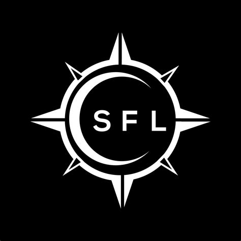 Sfl Abstract Technology Circle Setting Logo Design On Black Background