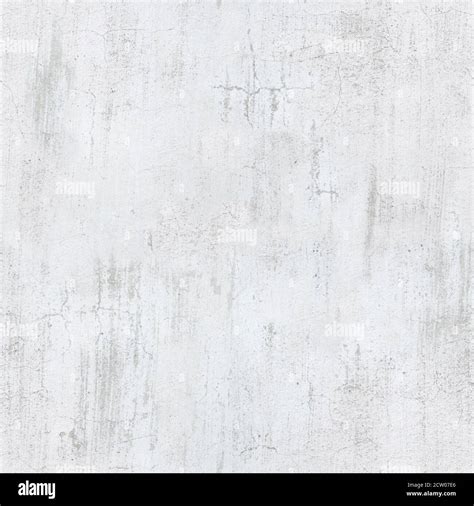 Wall Covered With White Paint With Cracks Seamless Texture Stock Photo