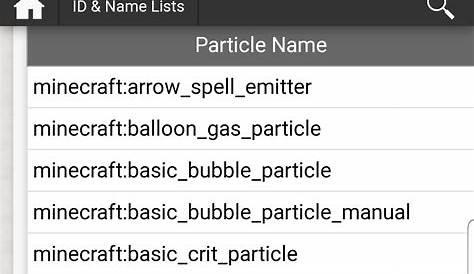 Minecraft Particle List