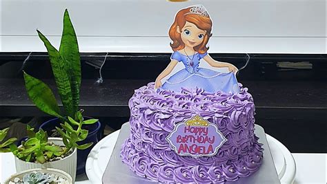 Princess Sofia Cake Sofia The First Cake Rhyes Bakes Youtube