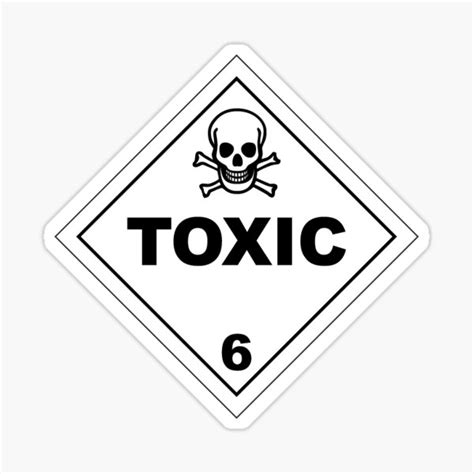 Toxic Sign Sticker Sticker For Sale By Marshmalloww Redbubble