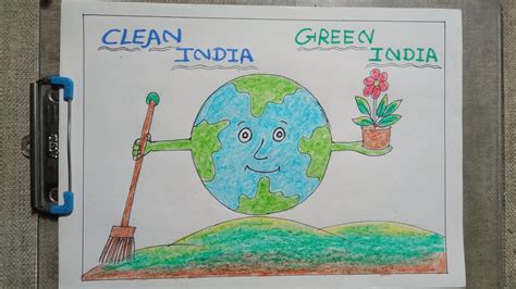 National Cleanliness Day Drawing Clean India Green India Drawing