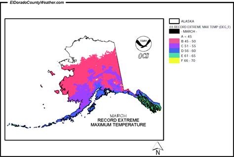 Alaska Climate Map For March Record Extreme Maximum Temperatures