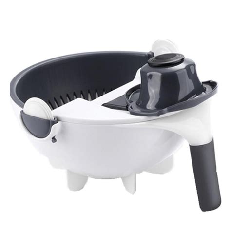 9 In 1 Multifunction Cutter With Drain Basket Magic Rotate Vegetable