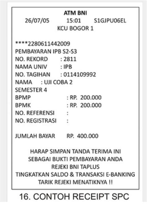 Detail Contoh Struk Pembayaran Koleksi Nomer 2